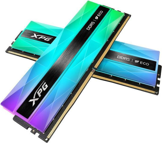 Adata XPG Lancer Neon RGB DDR5 32GB RAM with 2x16GB Modules and Speed 6400 for Desktop AX5U6400C3216G-DCLANRSG