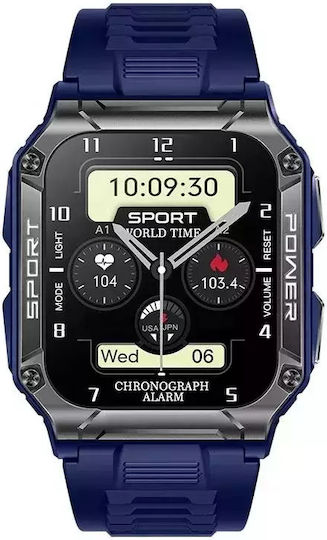 Nubi NX6 Smartwatch with Heart Rate Monitor (Blue) view 2
