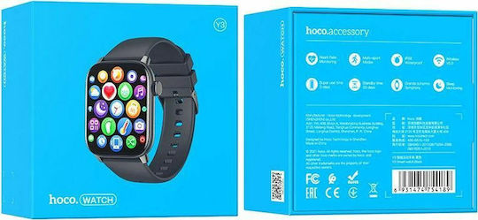 Hoco Y3 Smartwatch with Heart Rate Monitor (Black) vista 3