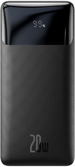 Baseus Bipow Overseas Edition Power Bank 20000mAh 20W with 2 USB-A Ports and USB-C Port Black