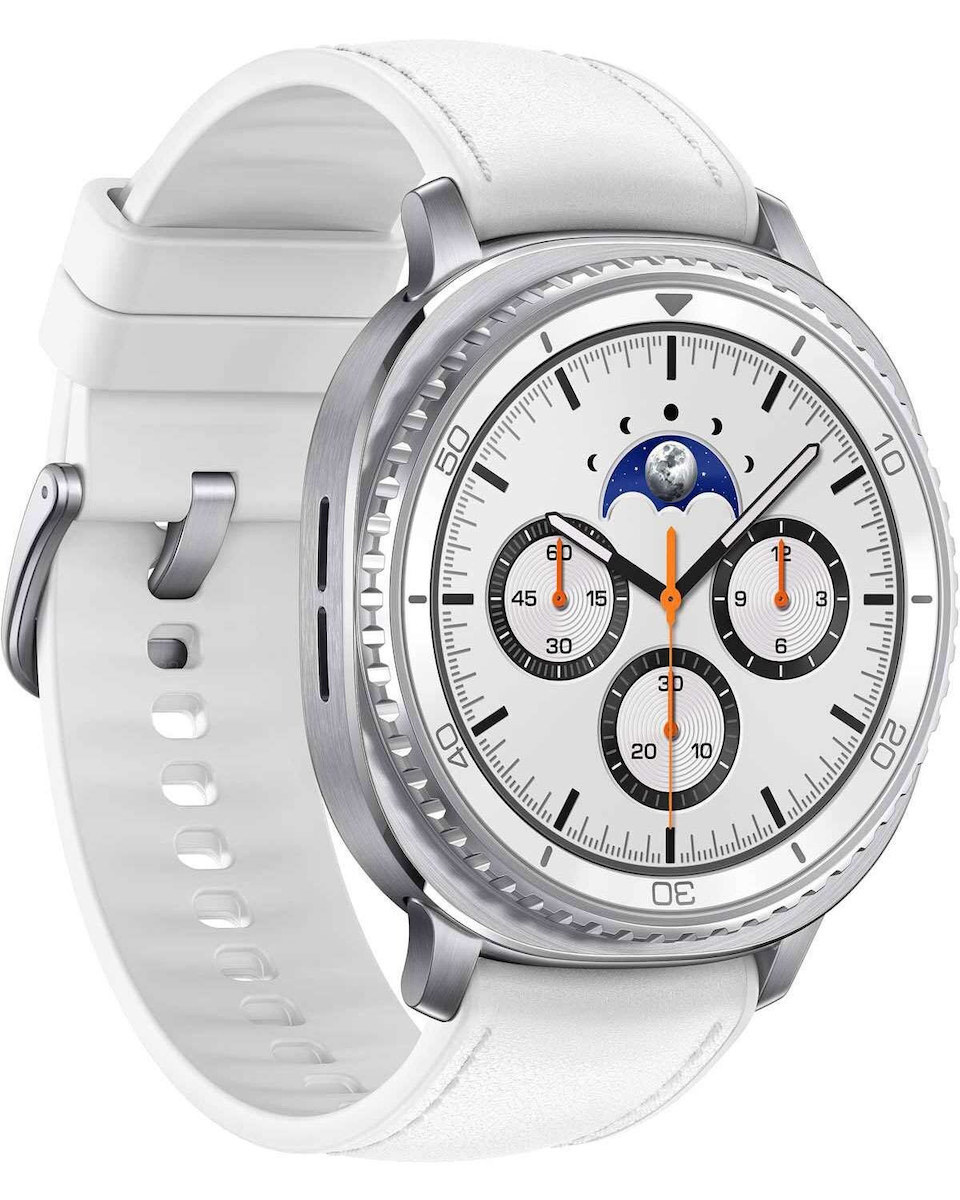 Samsung Galaxy Watch8 Classic Stainless Steel 46mm Waterproof with eSIM and Heart Rate Monitor (White) view 4