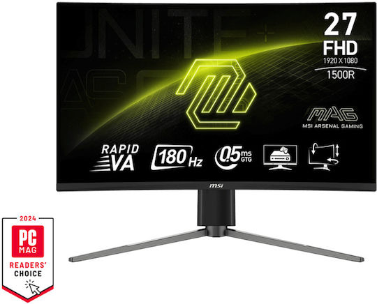 MSI MAG 27C6PF VA HDR Curved Gaming Monitor 27" FHD 1920x1080 180Hz with Response Time 0.5ms GTG view 1