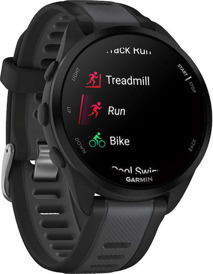 Garmin Forerunner 165 43mm Waterproof Smartwatch with Heart Rate Monitor (Black/Slate Gray) view 4