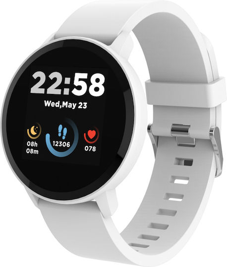 Canyon Lollypop SW-63 43mm Waterproof Smartwatch with Heart Rate Monitor (White) view 3