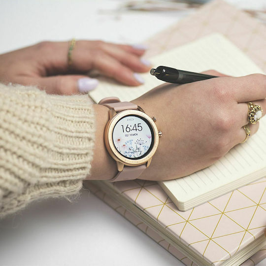 Oozoo Q00324 45mm Smartwatch with Heart Rate Monitor (Rose Gold) view 5