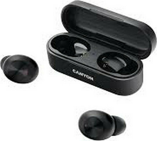 Canyon CNE-CBTHS1B In-ear Bluetooth Handsfree Earphones with Sweat Resistance and Charging Case Black