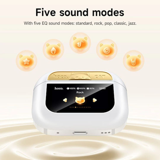Hoco EW88 In-ear Bluetooth Handsfree Earphones with Charging Case White view 4