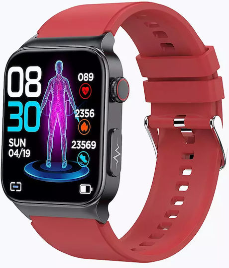 Watchmark Cardio One Smartwatch with Heart Rate Monitor (Red) view 4