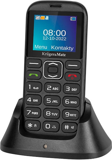 Kruger & Matz Simple 922 Dual SIM Mobile with Large Buttons (English) Black view 1