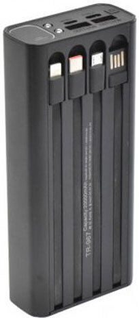 Treqa TR-967 Power Bank 20000mAh with 2 USB-A Ports and USB-C Port Black view 9