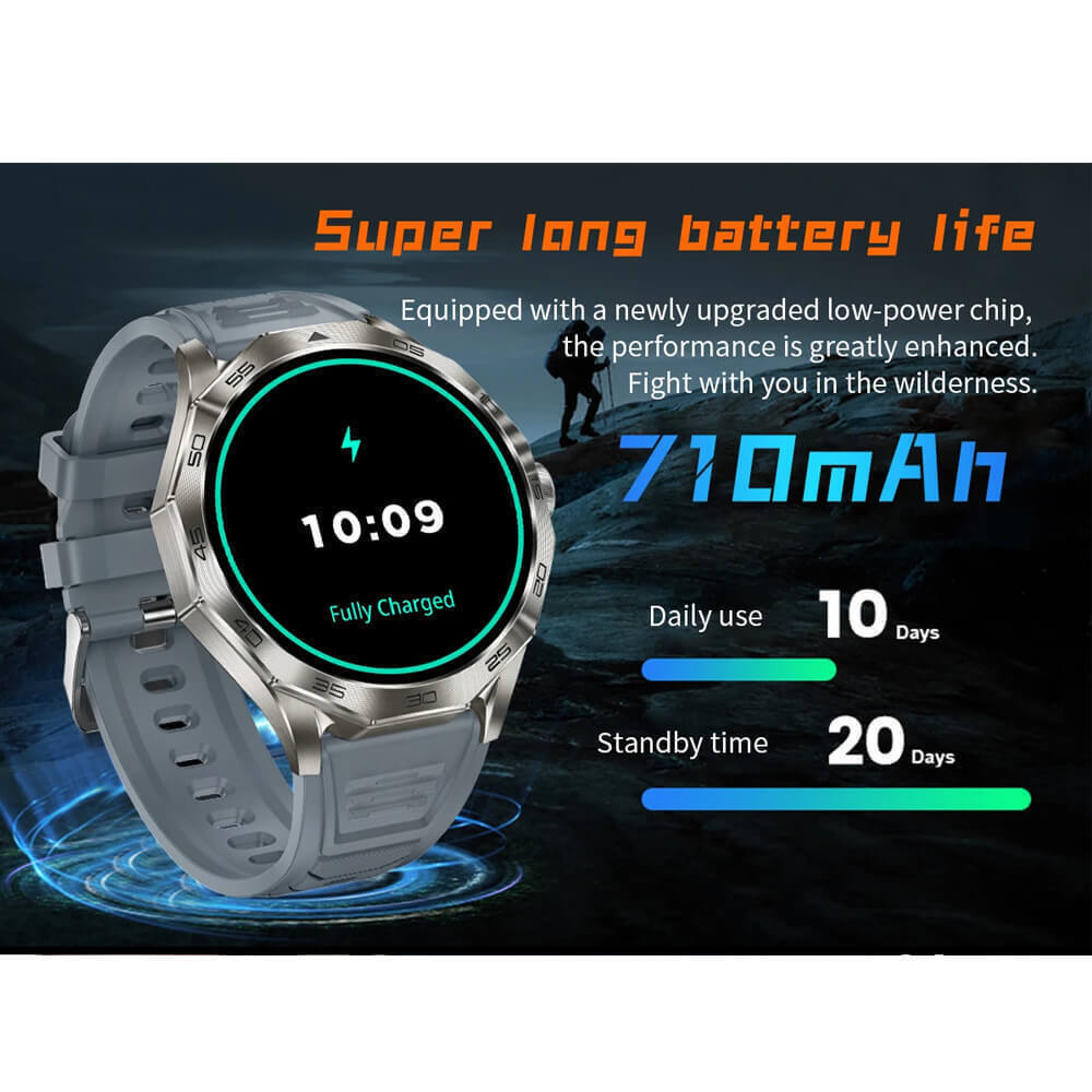 Microwear DA23 Smartwatch with Heart Rate Monitor (Silver Steel) vue 9