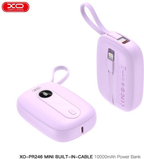 XO PR246 Power Bank 10000mAh 20W Power Delivery Purple view 3