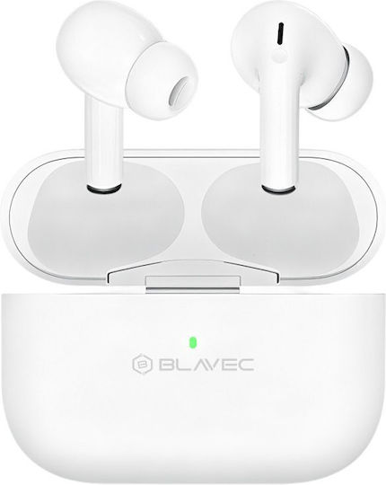 Blavec BW-05 In-ear Bluetooth Handsfree Earphones with Sweat Resistance and Charging Case White view 1