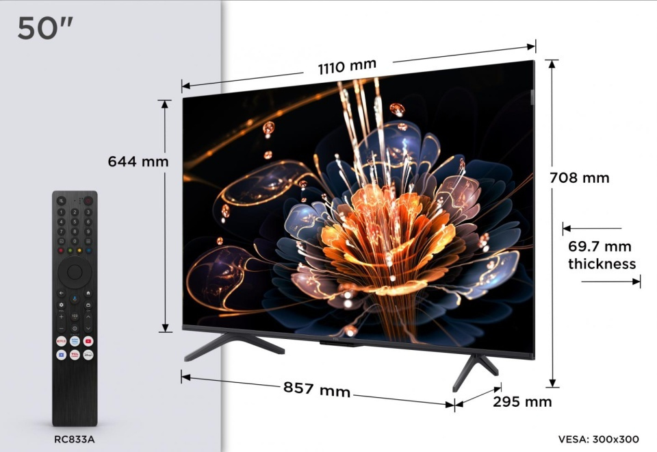 TCL Smart Television 50" 4K UHD Mini LED 50C61KS HDR (2025) view 8