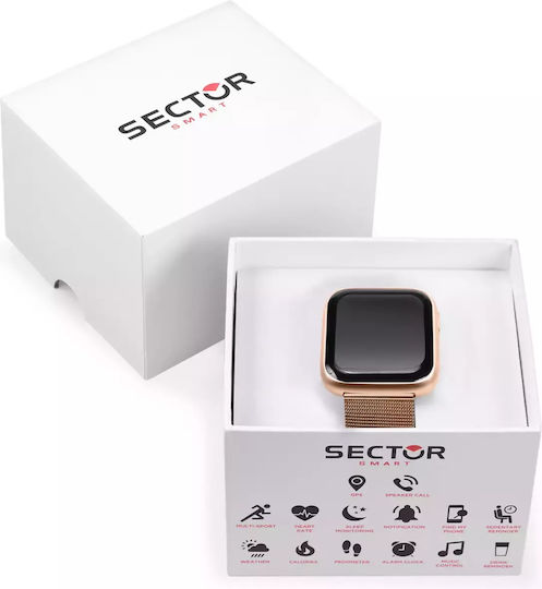 Sector S-04 Stainless Steel 40mm Smartwatch (Gold) view 4