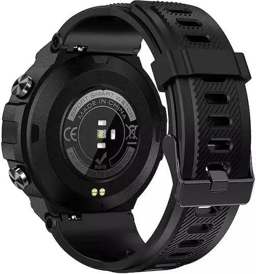 Nubi K37 Smart Watch Gps Bluetooth Calling Heart Rate Monitoring Sleep Tracking Oxygen Level Notifications Multiple Sports Modes Black view 3
