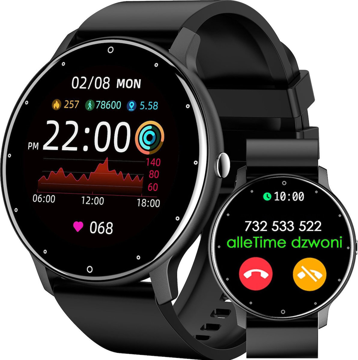 Smartwatch Gravity Asperia Gt1-3 Black Gt1-3 view 2