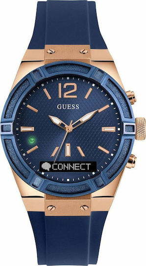 Guess Connect Hybrid Stainless Steel 41mm Smartwatch (Blue) view 1