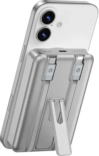 Wiwu P056 MagSafe Power Bank 10000mAh 20W Power Delivery Silver