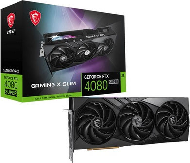 MSI GeForce RTX 4080 Super 16GB GDDR6X Gaming X Slim Graphics Card view 1