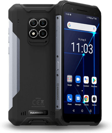 Hammer Construction & Watch Plus Dual SIM (6GB/128GB) Resistant Smartphone Silver view 2
