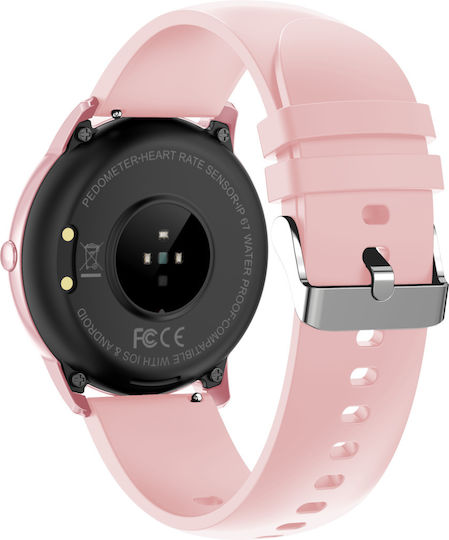 Slazenger SL.08.6420.5.01 45mm Smartwatch with Heart Rate Monitor (Pink) vista 3