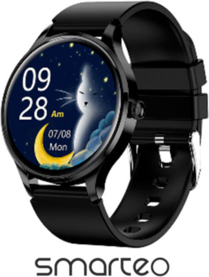 Smarteo G100 Smartwatch with Heart Rate Monitor (Black)