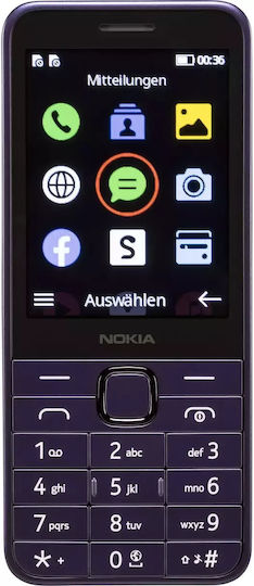 Nokia 235 4G (2024) Dual SIM Mobile with Buttons Purple view 5
