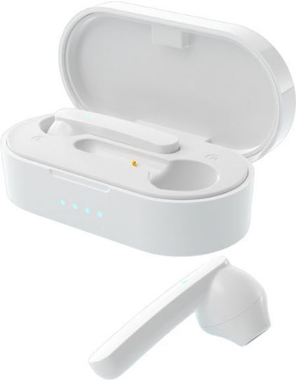 Akai Proffesional BTE-J10 In-ear Bluetooth Handsfree Earphones with Charging Case White view 4