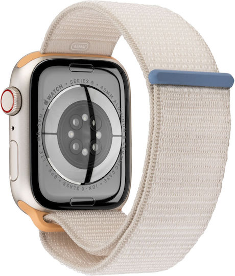 Apple Watch Series 9 Cellular Aluminium 45mm Waterproof with eSIM and Heart Rate Monitor (Starlight with Starlight Sport Loop) view 6