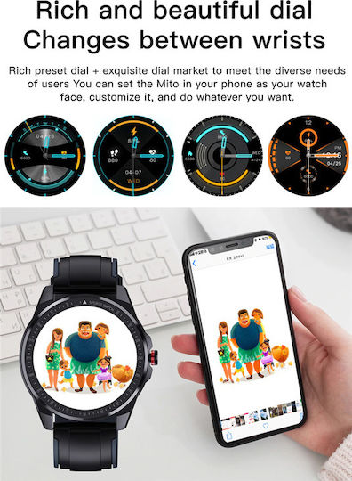 INTIME SN88 Smartwatch with Heart Rate Monitor (Black) view 4