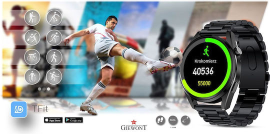 Giewont 450-1 Smartwatch with Heart Rate Monitor (Black) view 7
