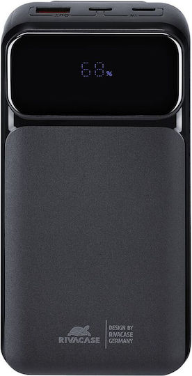 Rivacase VA2211 Power Bank 20000mAh 22.5W with USB-A Port and USB-C Port Black