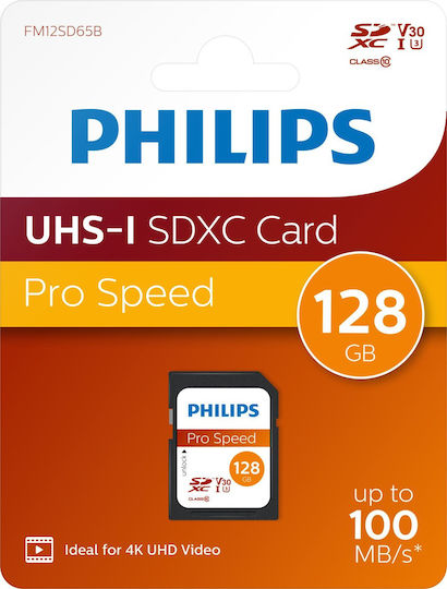 Philips FM12SD65B SDXC 128GB U3 V30 A1 UHS-I with Adapter view 2