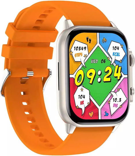 Nubi HK95 Smartwatch with Heart Rate Monitor (Orange) view 4