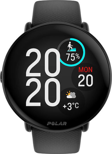 Polar Ignite 3 43mm Waterproof Smartwatch with Heart Rate Monitor (Night Black) view 3