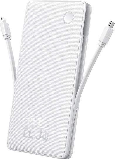 Baseus Airpow Air Lite Power Bank 10000mAh 22.5W with USB-A Port and USB-C Port White
