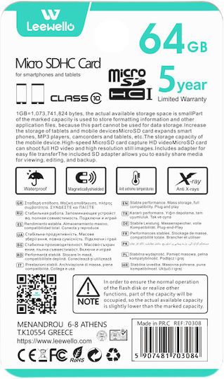 Leewello SDHC 64GB Class 10 view 4