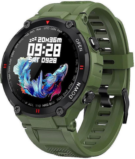 Smart Watch Nubi K22 Multi Sport Mode Heart Rate Calories Blood Pressure Bluetooth Calls Ip67 Waterproof Green view 2