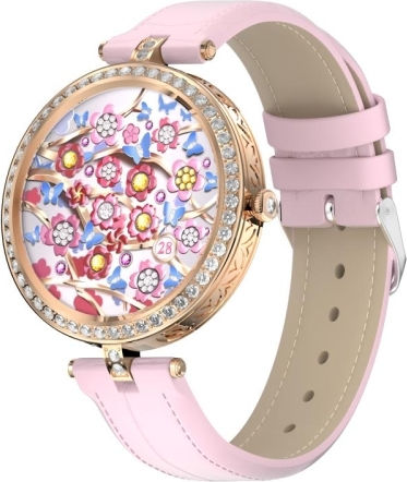 Gt10 1.32 Inch Color Screen Smart Watch Support Heart Rate Monitoring Blood Pressure Monitoring Gold Pink view 1