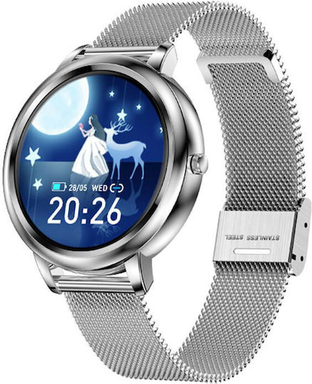Pacific 28-1 50mm Smartwatch with Heart Rate Monitor (Silver)