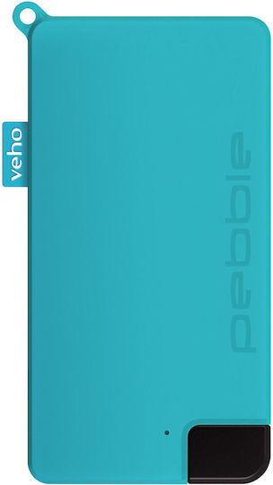 Veho Pokket Power Bank 1000mAh with USB-A Port and USB-C Port Light Blue view 1
