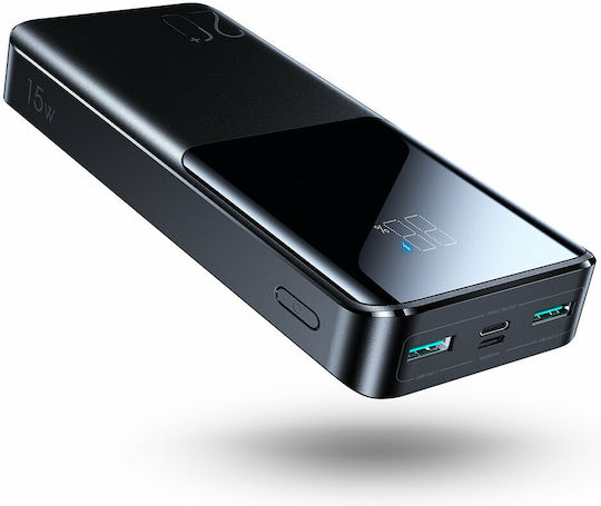 Joyroom JR-T014 Power Bank 20000mAh 15W with 2 USB-A Ports and USB-C Port Power Delivery / Quick Charge 3.0 Black view 1