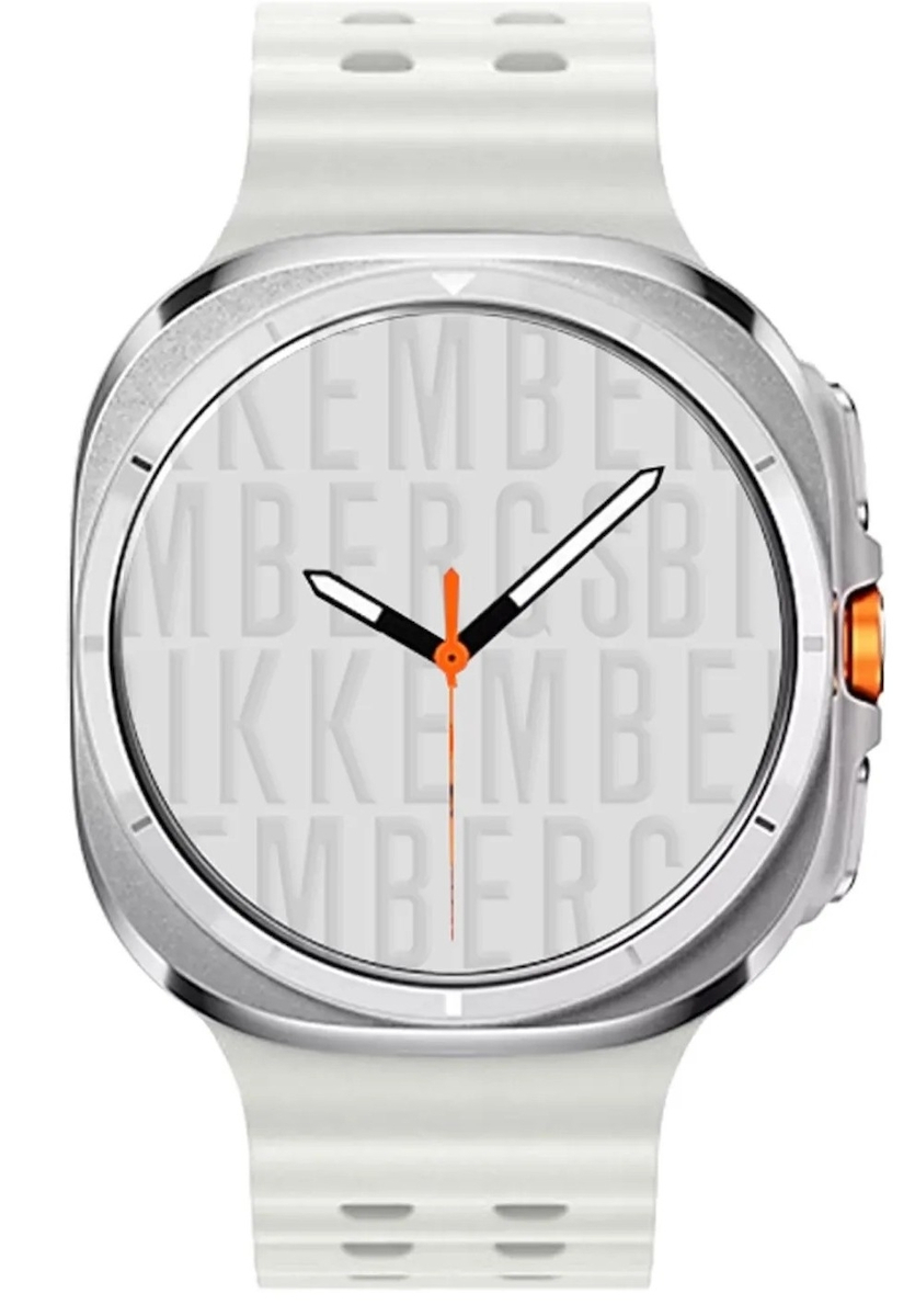 Bikkembergs Smartwatches Flexone BK-F3 Silver Case White Rubber Strap view 1