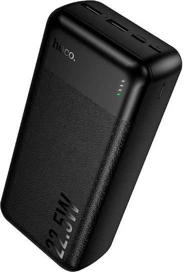 Hoco J159B Power Bank 30000mAh with 2 USB-A Ports and USB-C Power Delivery Port Black vue 2