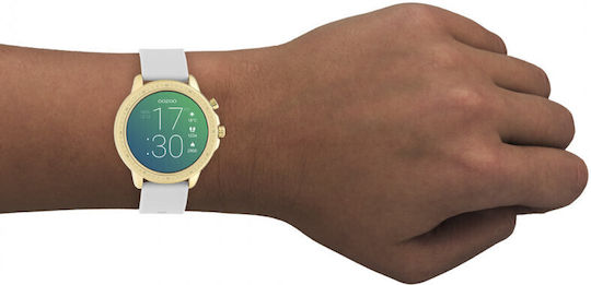 Oozoo Q00317 45mm Smartwatch with Heart Rate Monitor (Gold / Gray) view 5