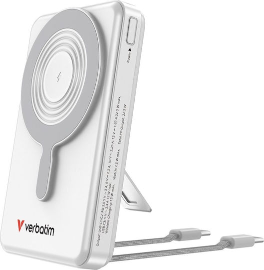 Verbatim Charge ‘n’ Go Power Bank 10000mAh 22.5W Power Delivery / Quick Charge 3.0 Silver view 2