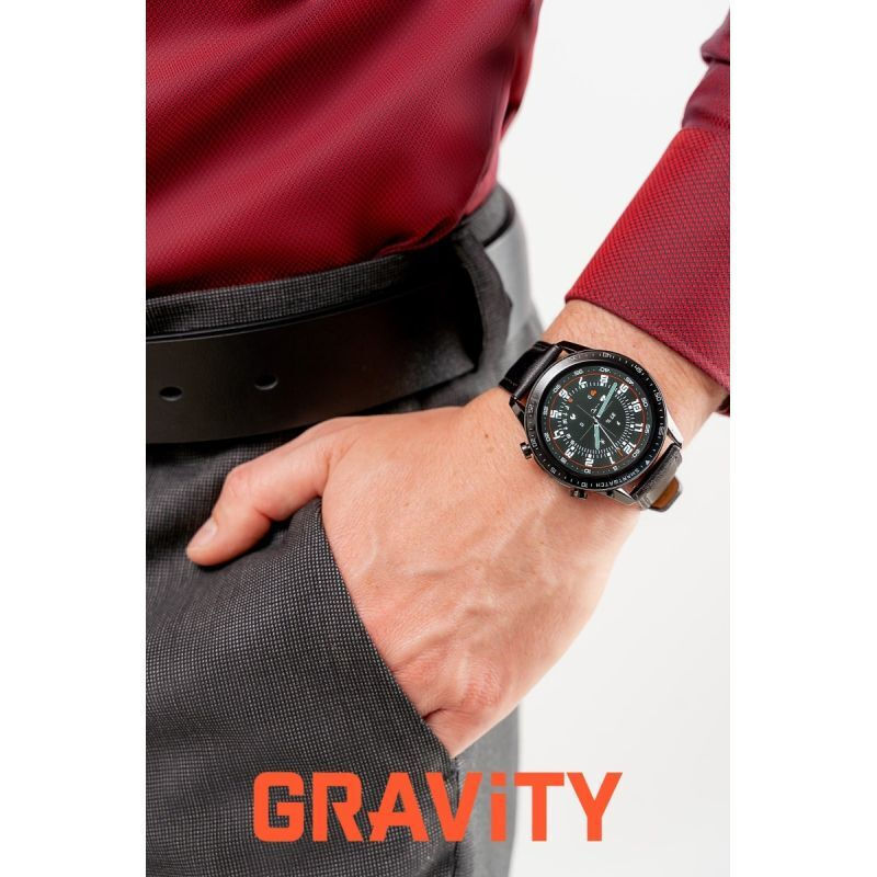 Gravity Smartwatch Black 2 Straps Gt10-2 दृश्य 3