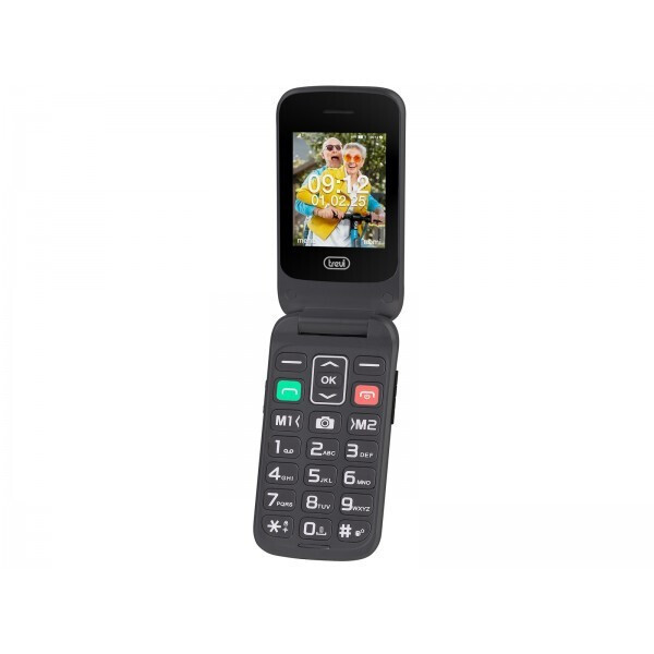 Trevi Flex 51 Dual SIM Mobile with Large Buttons Black view 1