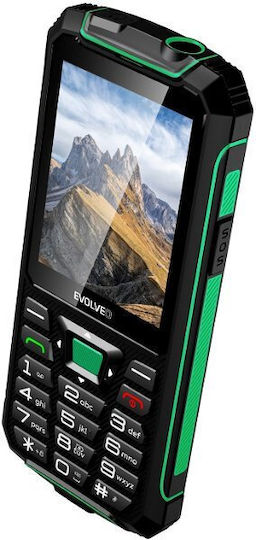 Evolveo StrongPhone W4 Dual SIM Mobile with Buttons Black Green view 3
